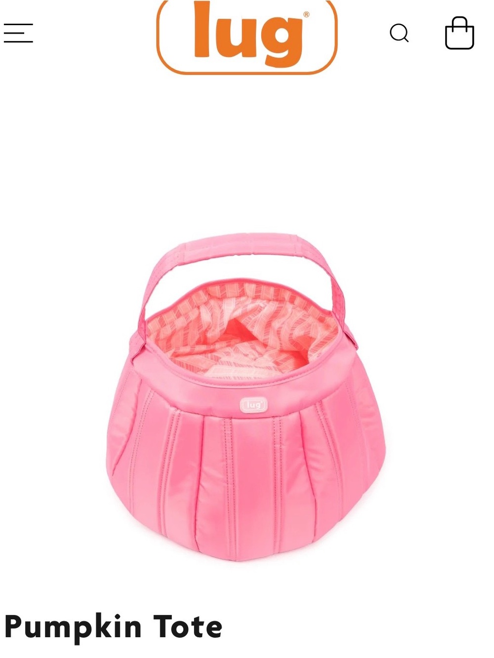 lug Pink Pumpkin Tote